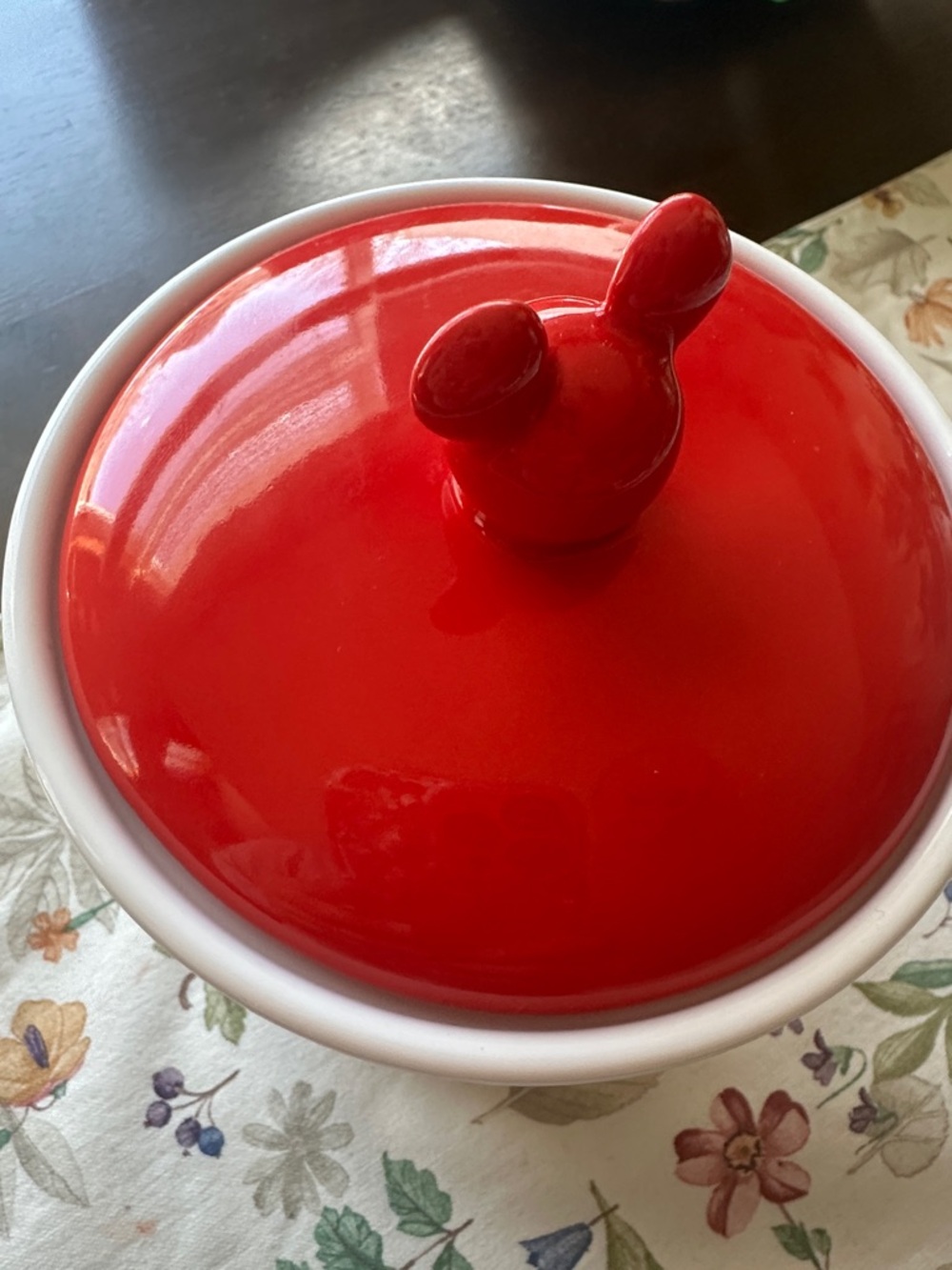 Mickey Mouse Ceramic Cookie Jar/Canister with Red Lid - Picture 5 of 9